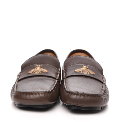 Gucci Nappa Mens Bee Driver Loafers 6.5 Cuir 2 of 10