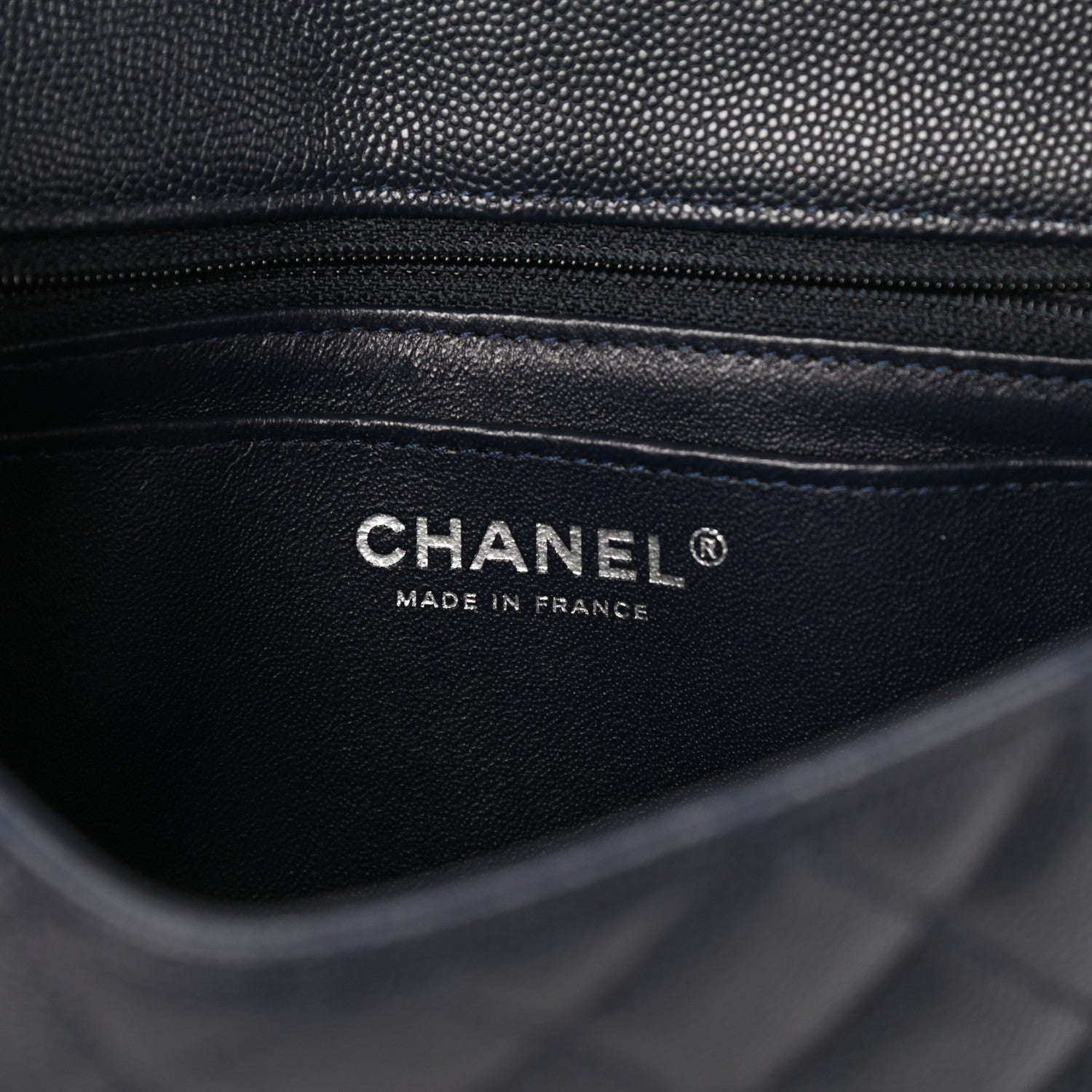 Chanel Caviar Quilted Mini Rectangular Flap Navy 6 of 10