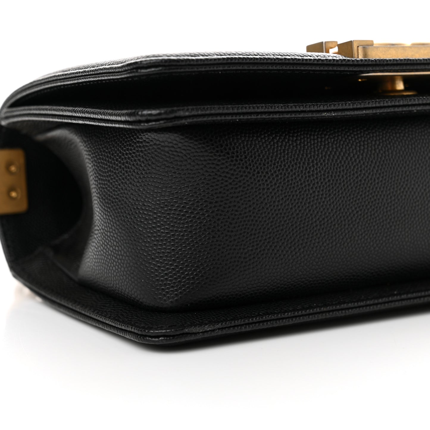 Caviar Quilted Small Boy Flap Black