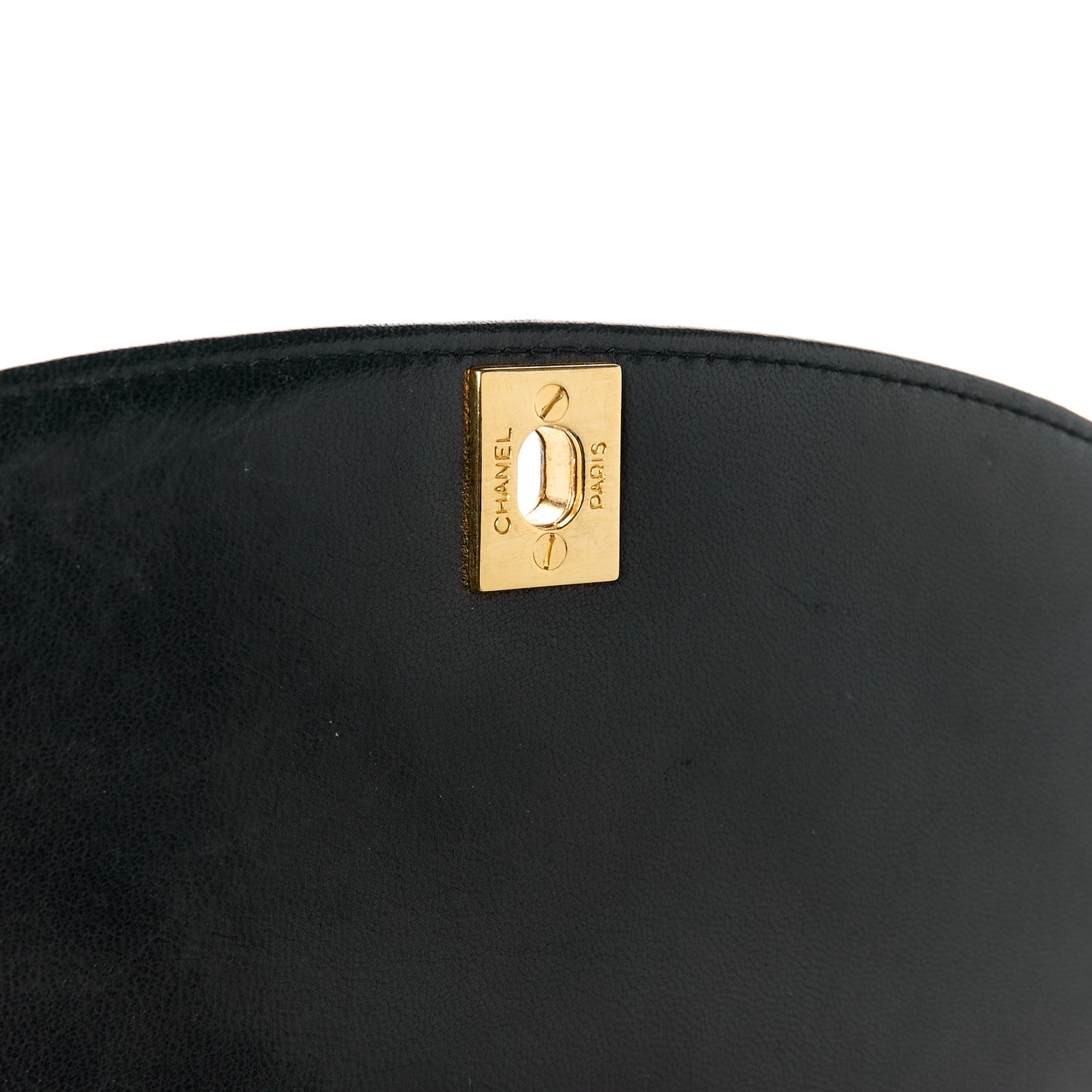 Lambskin Medium Single Flap Black