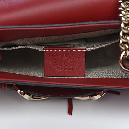 Gucci Soft Microguccissima Mini Emily Chain Shoulder Bag Rosso 6 of 10