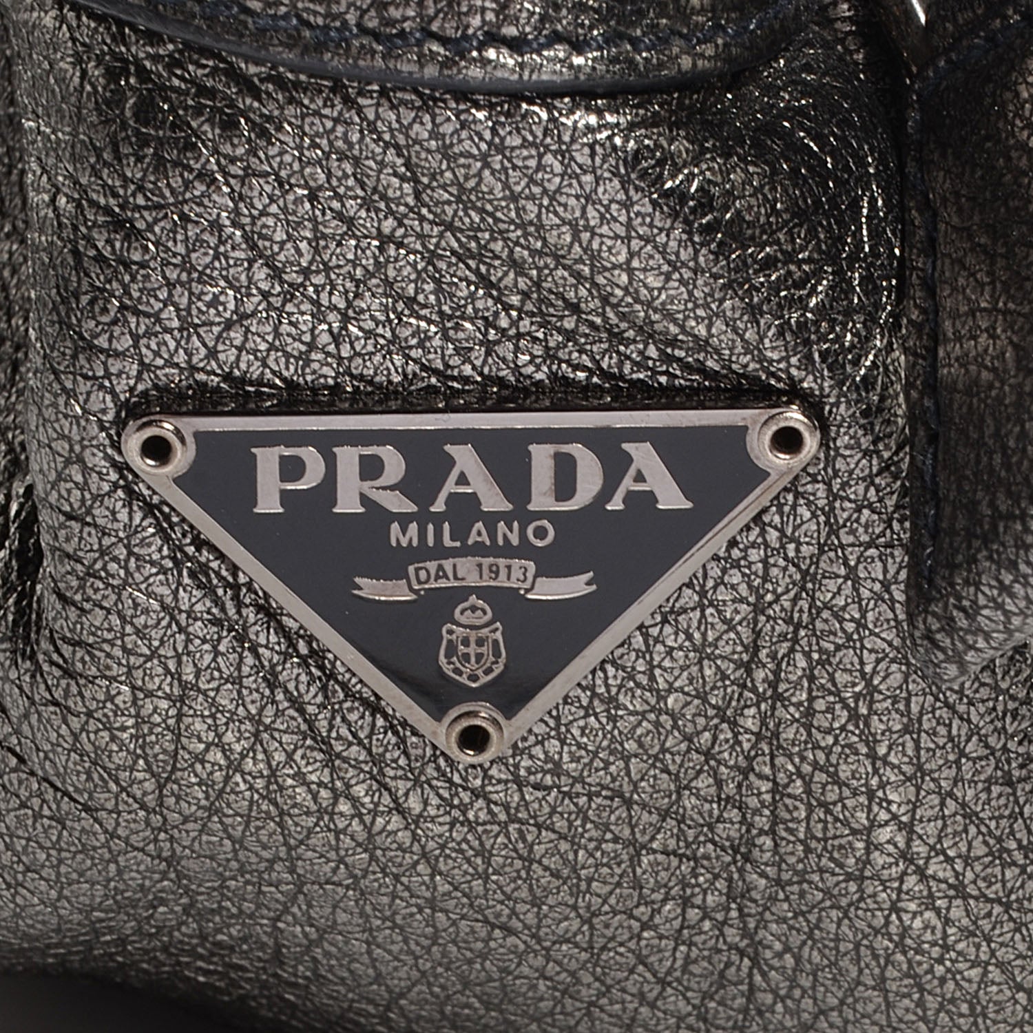 Prada Vitello Daino Small Shoulder Bag Silver 10 of 10