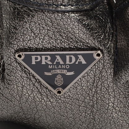 Prada Vitello Daino Small Shoulder Bag Silver 10 of 10