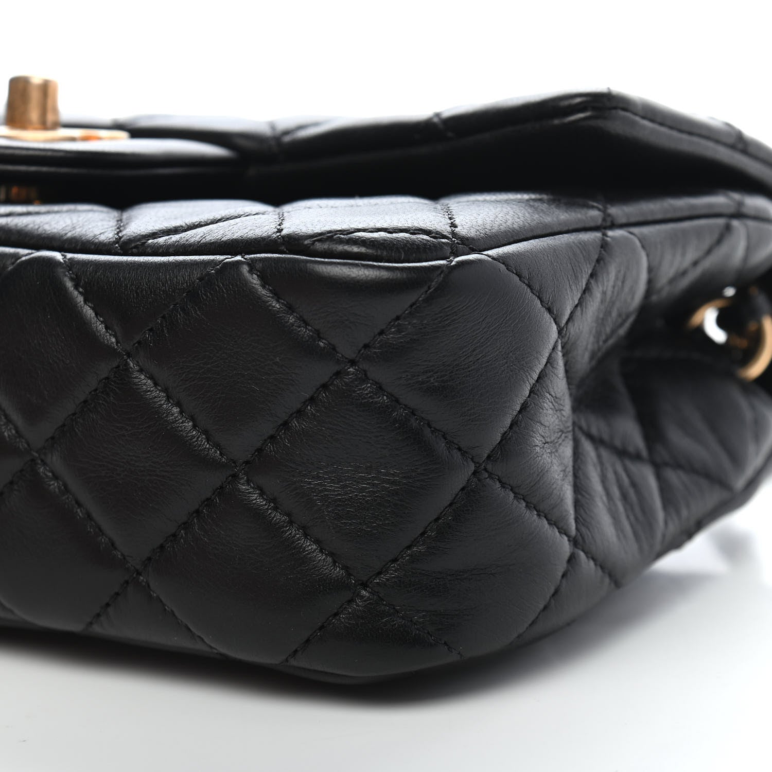 Chanel Lambskin Quilted Mini Rectangular Pearl Crush Flap Black 9 of 9