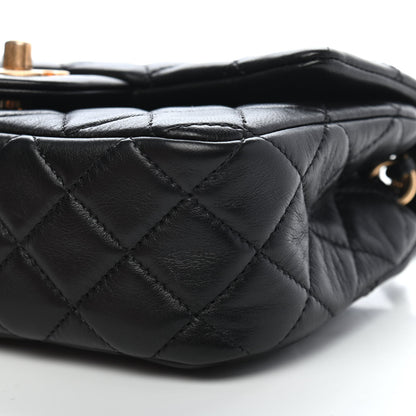 Chanel Lambskin Quilted Mini Rectangular Pearl Crush Flap Black 9 of 9
