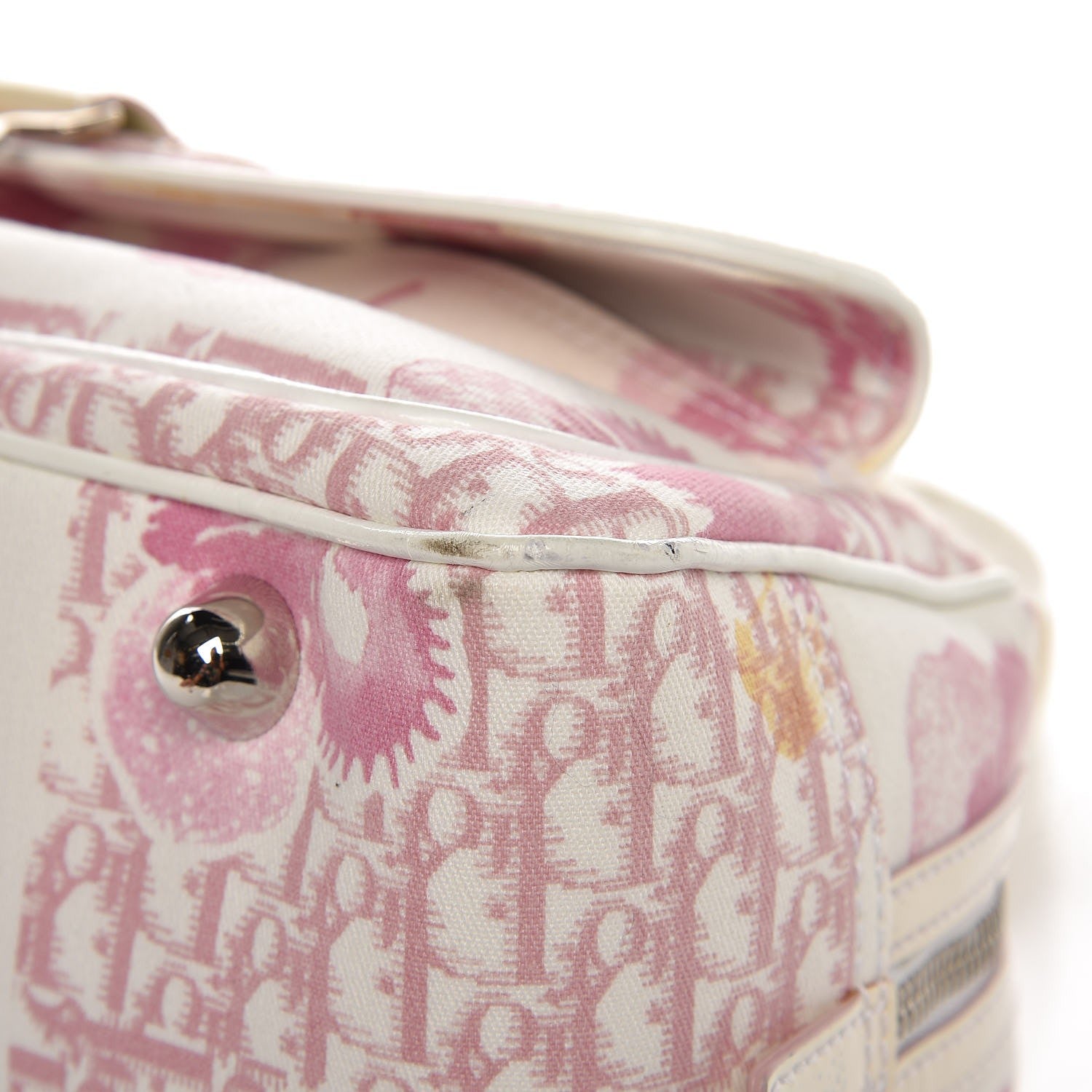 Christian Dior Canvas Monogram Floral Bowler Pink 9 of 20