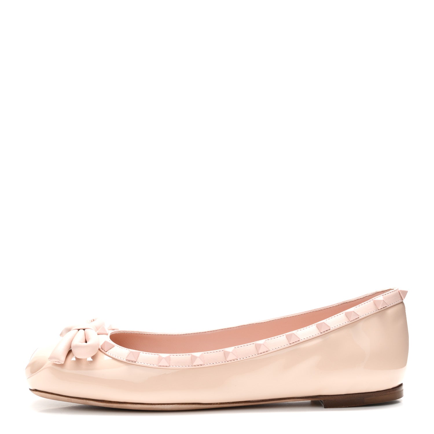 Valentino Garavani Patent Nappa Rockstud Ballerina Flats 40 Rose Quartz 1 of 10