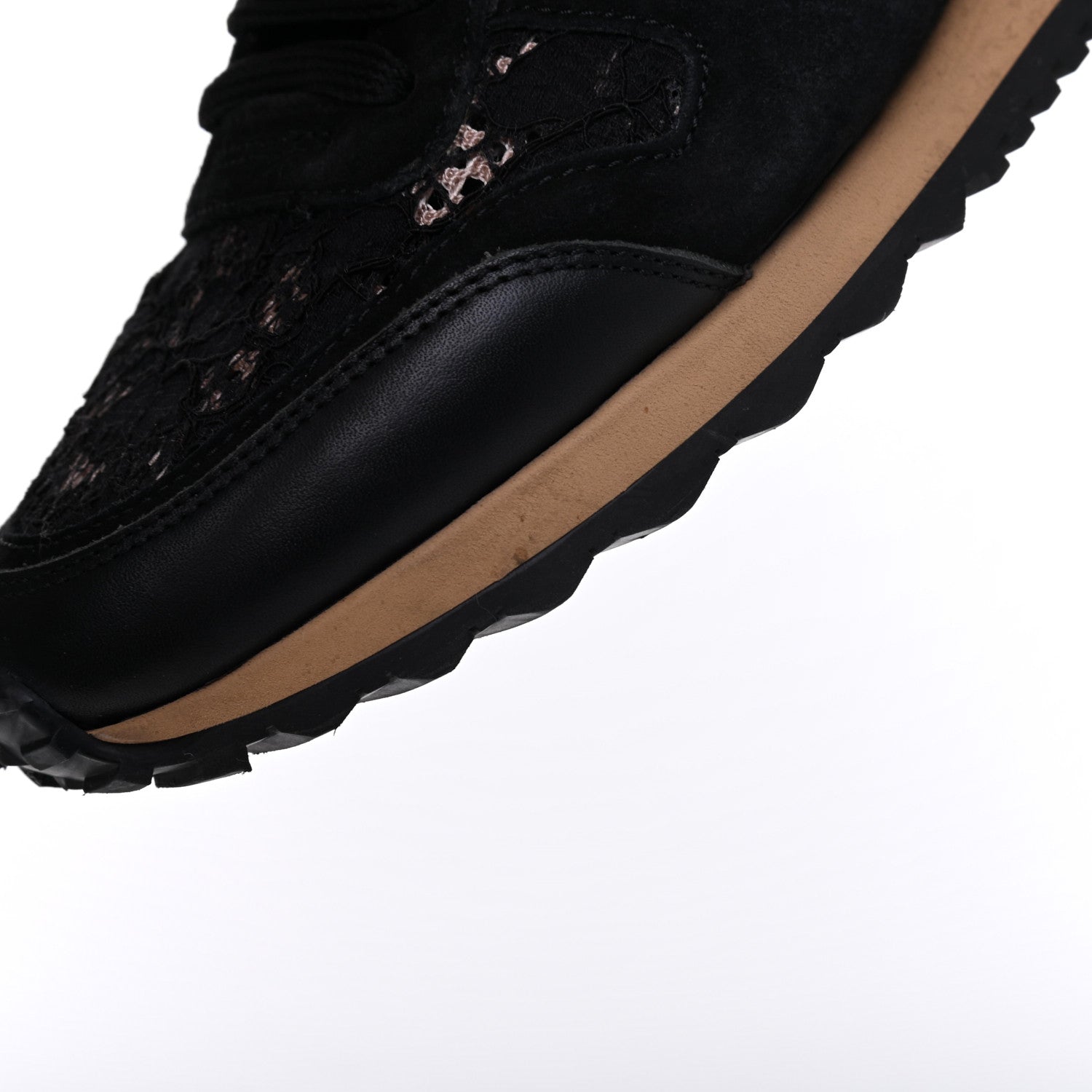 Valentino Garavani Macrame Lace Suede Womens Rockrunner Sneakers 36.5 Black 17 of 17