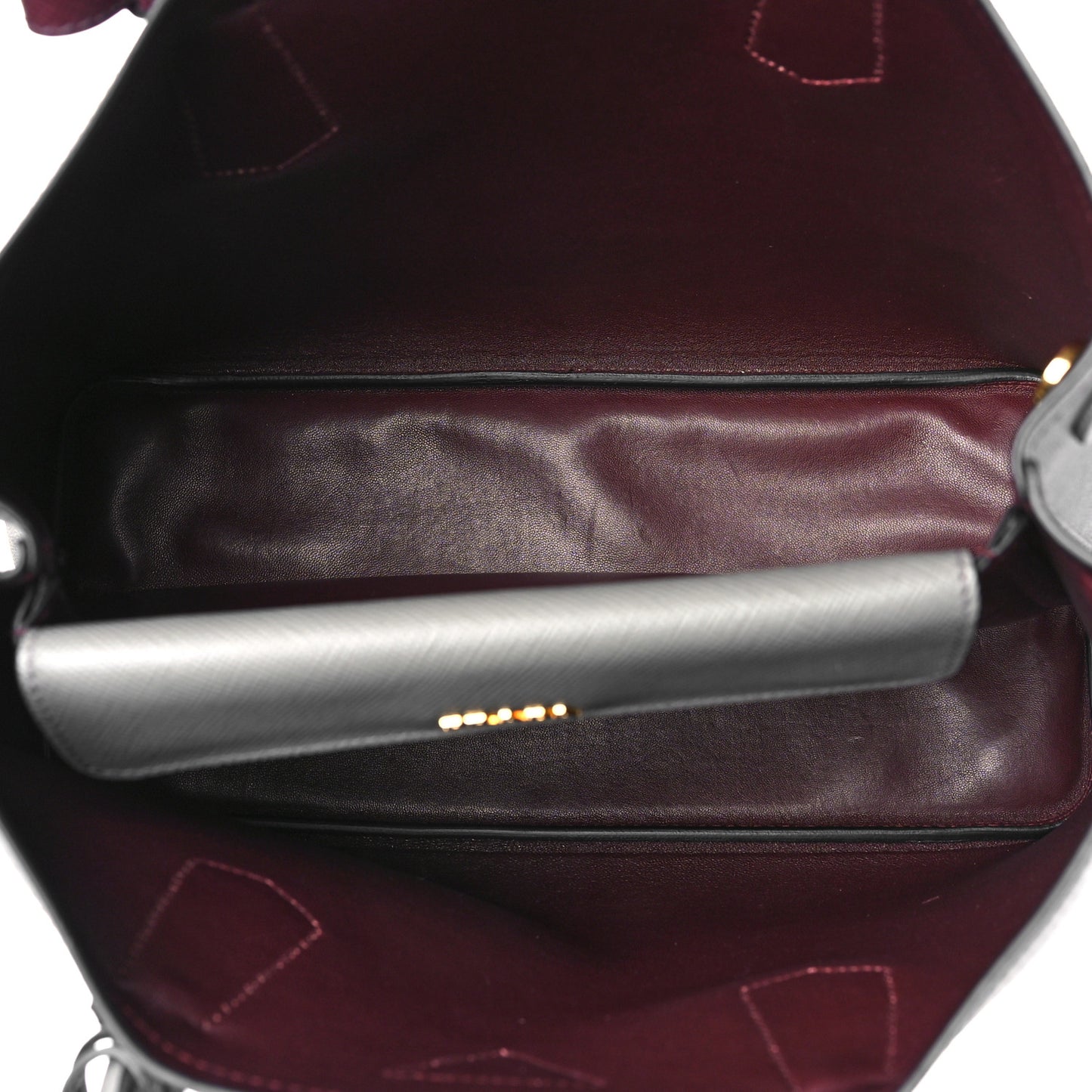 Saffiano Cuir Medium Double Bag Marmo Granato