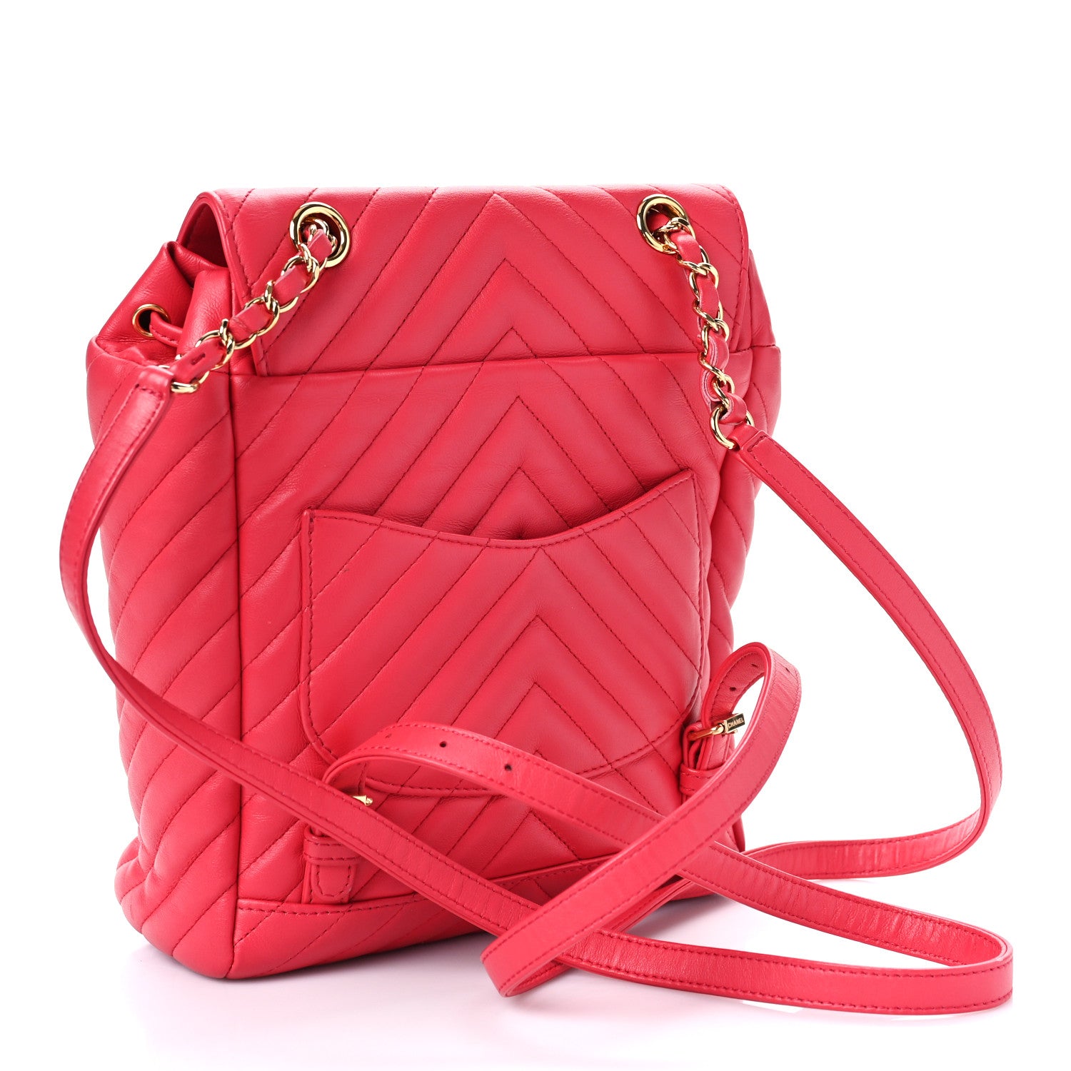 Chanel Lambskin Chevron Quilted Small Urban Spirit Backpack Pink 2 of 8
