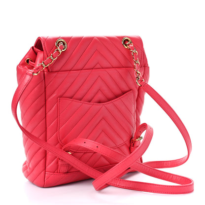 Chanel Lambskin Chevron Quilted Small Urban Spirit Backpack Pink 2 of 8