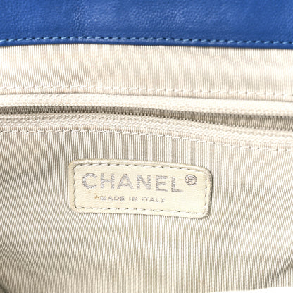 Chanel Washed Lambskin Quilted Medium Chain Around Messenger Blue 7 of 12