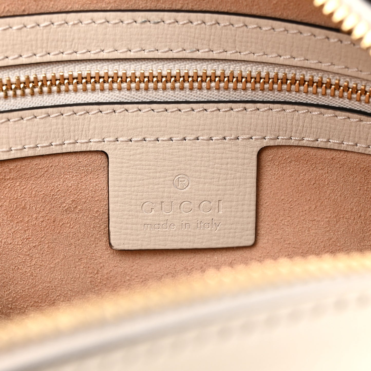 GG Supreme Monogram Small Horsebit 1955 Shoulder Bag Beige Mystic White