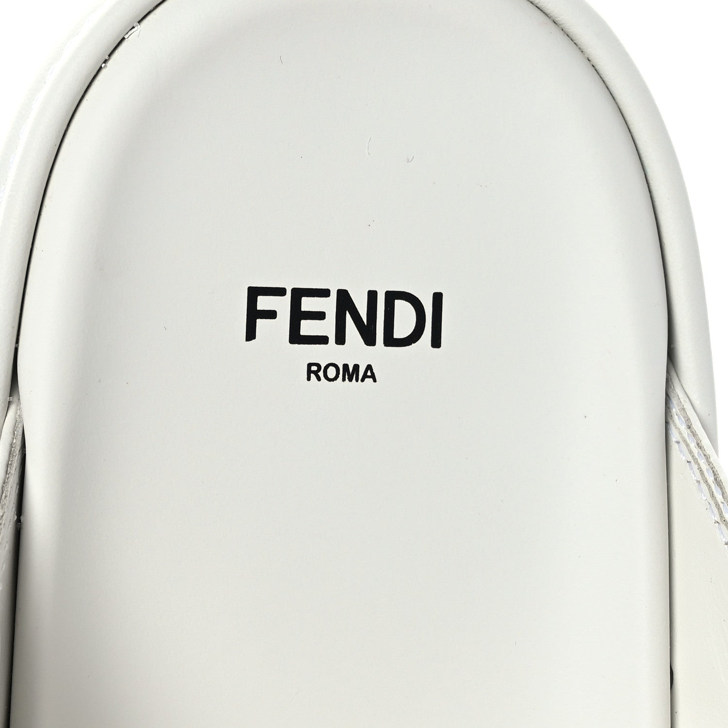 Fendi Vitello Womens Fendigraphy Slide Sandals 39.5 White Ice 7 of 9