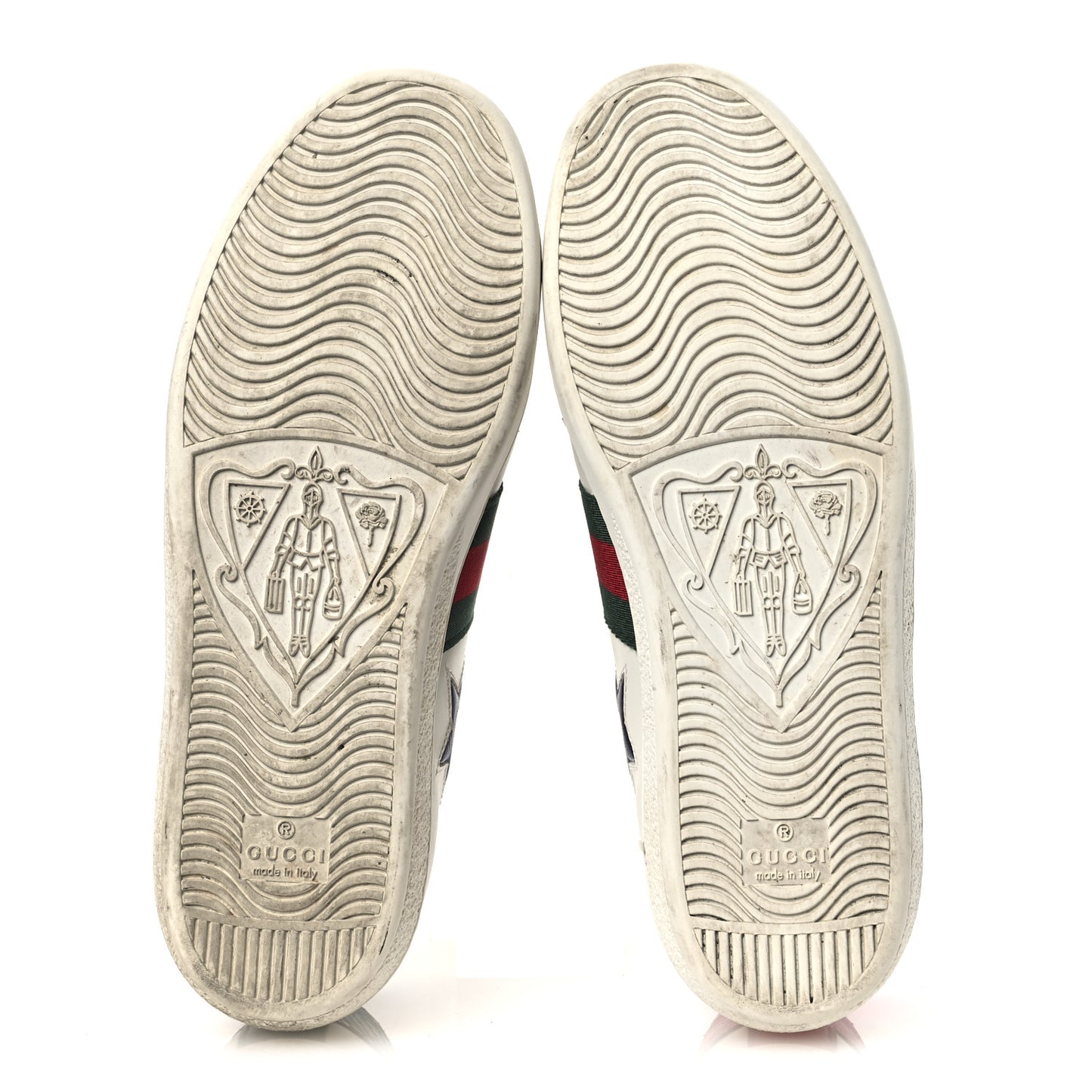 Calfskin Ayers Web Star Embroidered Womens Ace Sneakers 37 White Multi