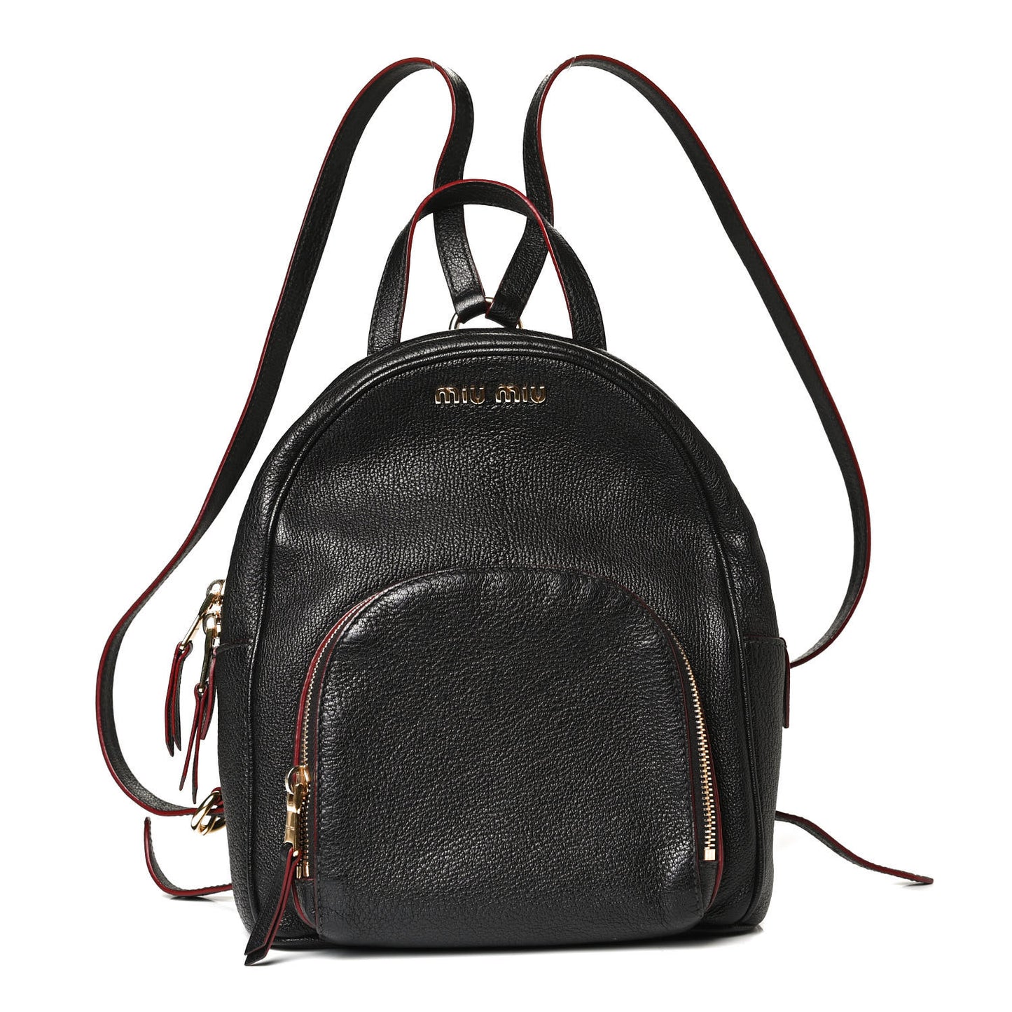 Goatskin Madras Backpack Black