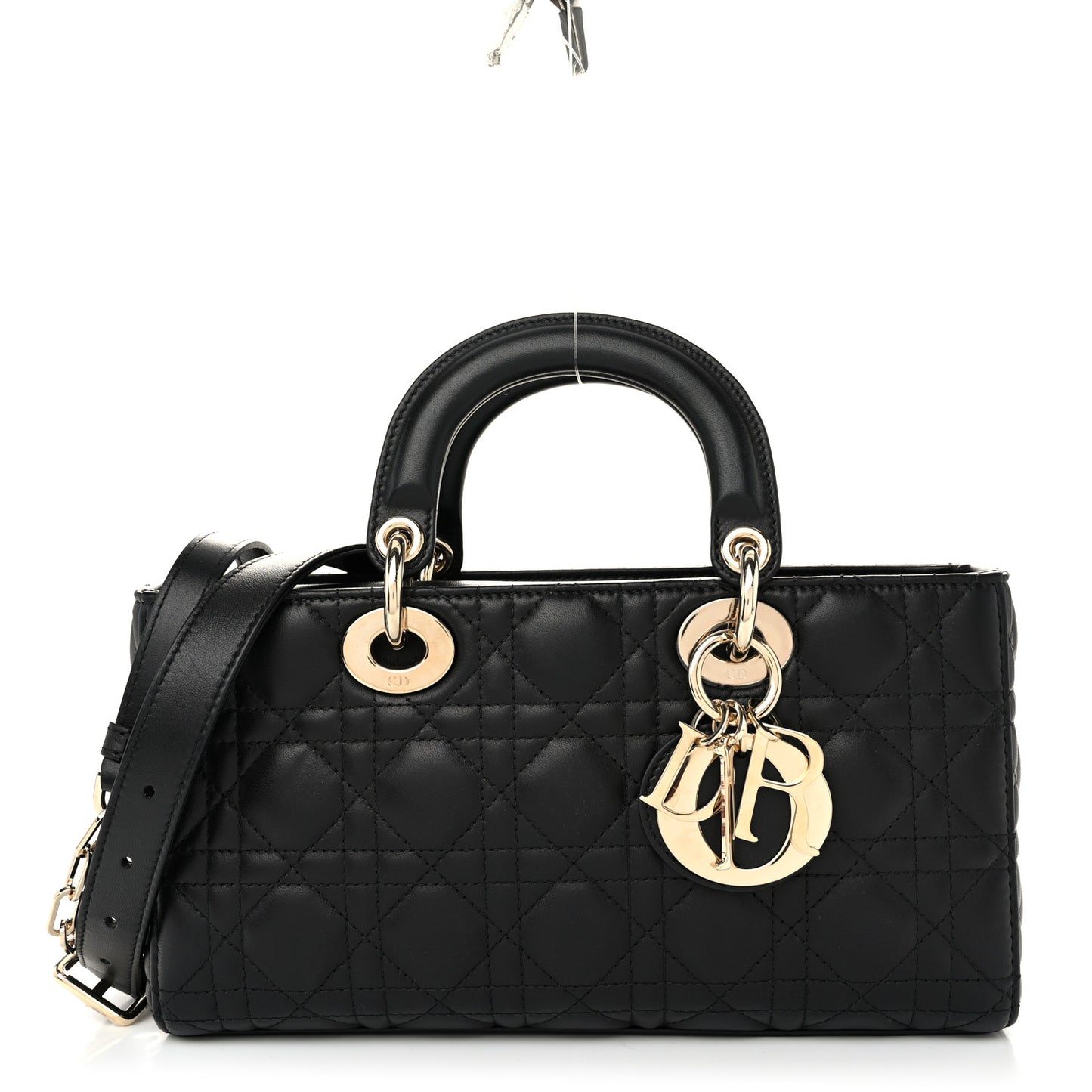 Lambskin Cannage Medium Lady D-Joy Black
