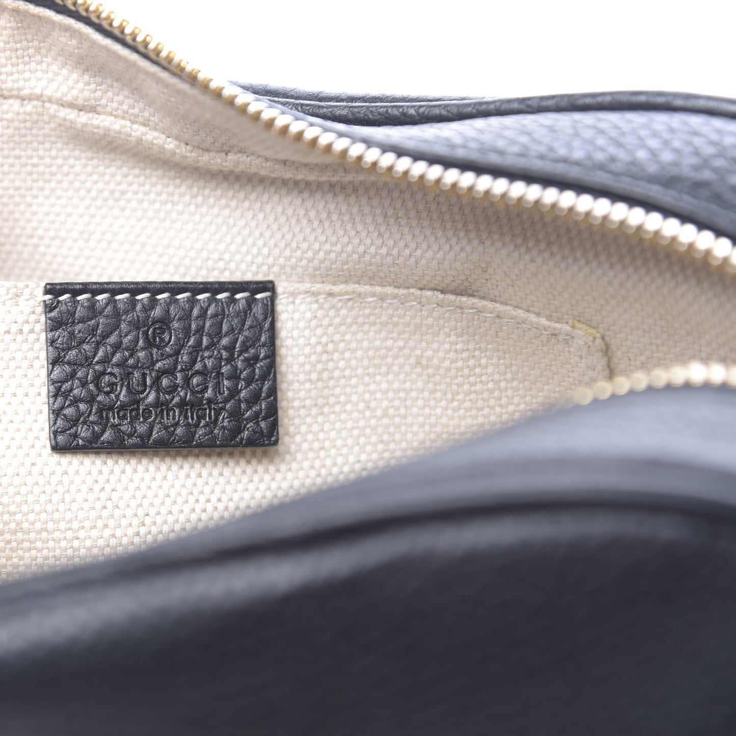 Pebbled Calfskin Small Soho Disco Bag Black