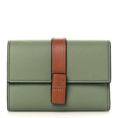 Loewe Grained Calfskin Small Vertical Wallet Rosemary Tan 1 of 6