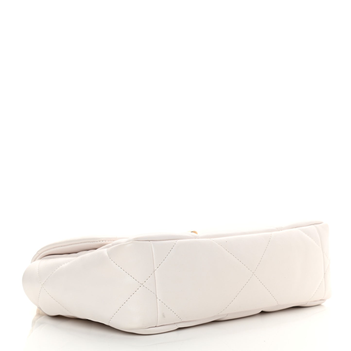 Lambskin Quilted Medium Chanel 19 Flap White