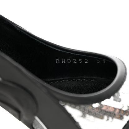 Louis Vuitton Calfskin Sequin Archlight Slingback Pumps 37 Black 8 of 9