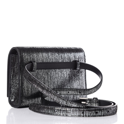 Saint Laurent Metallic Lambskin Lame Kate Belt Bag Black Platine 3 of 8