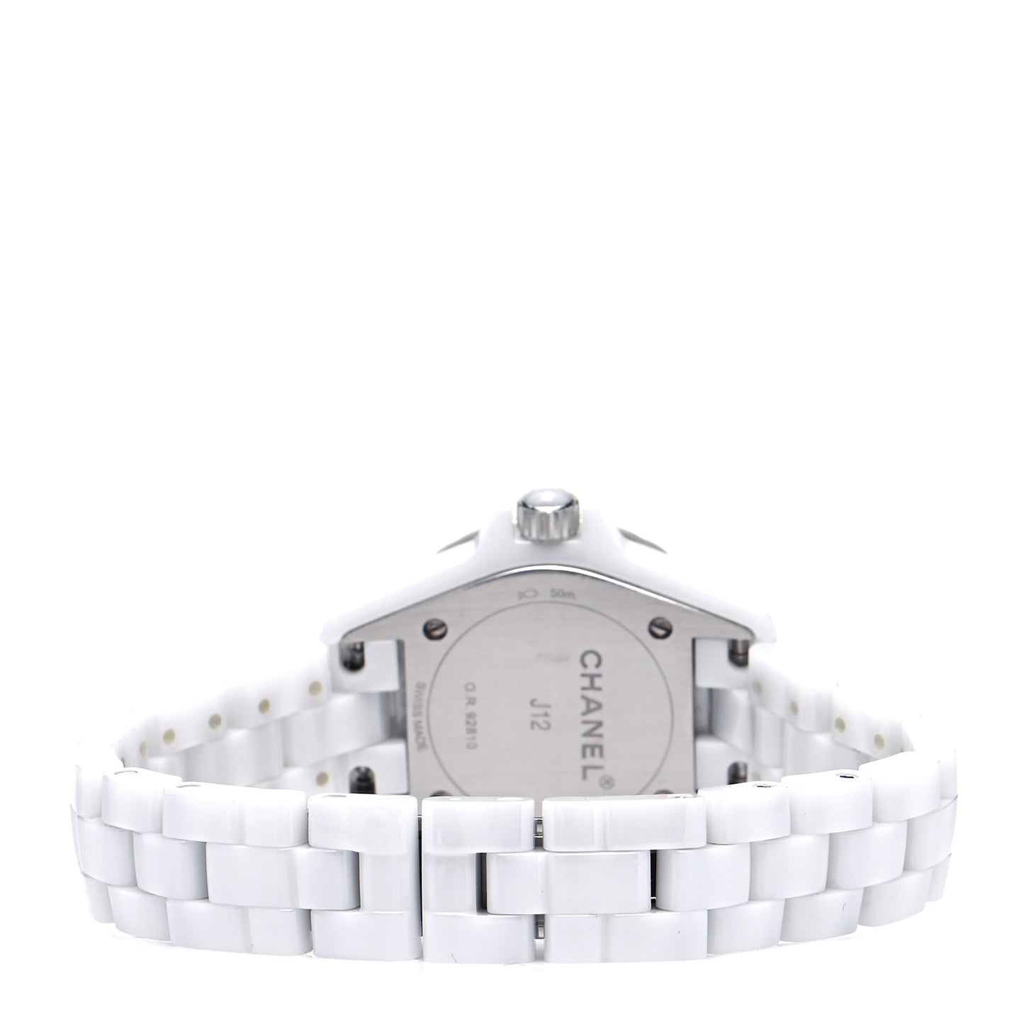 Stainless Steel Ceramic Diamond Mother of Pearl 29mm J12 Quartz Watch White