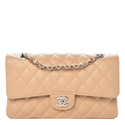 Chanel Caviar Quilted Medium Double Flap Beige 1 of 8