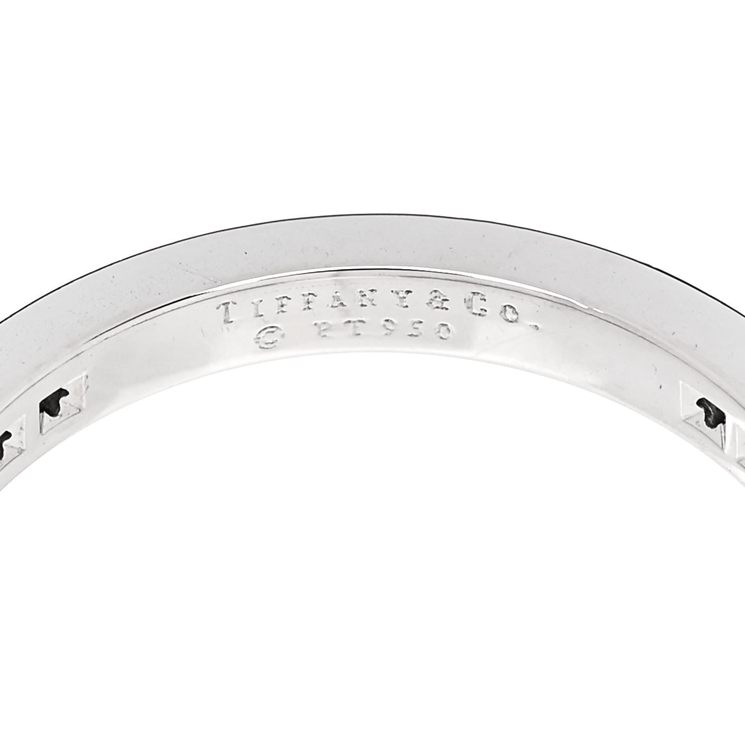 Tiffany Platinum Diamond 2mm Full Circle Wedding Band Ring 50 5.5 4 of 4