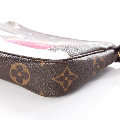 Louis Vuitton Monogram 2019 Christmas Animation Mini Courchevel Pochette Accessories Fuchsia 6 of 9