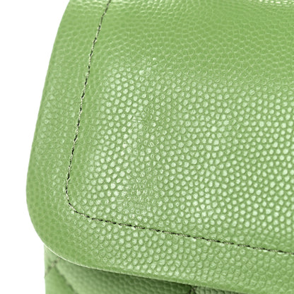 Chanel Caviar Quilted Small Double Flap Green 12 of 13