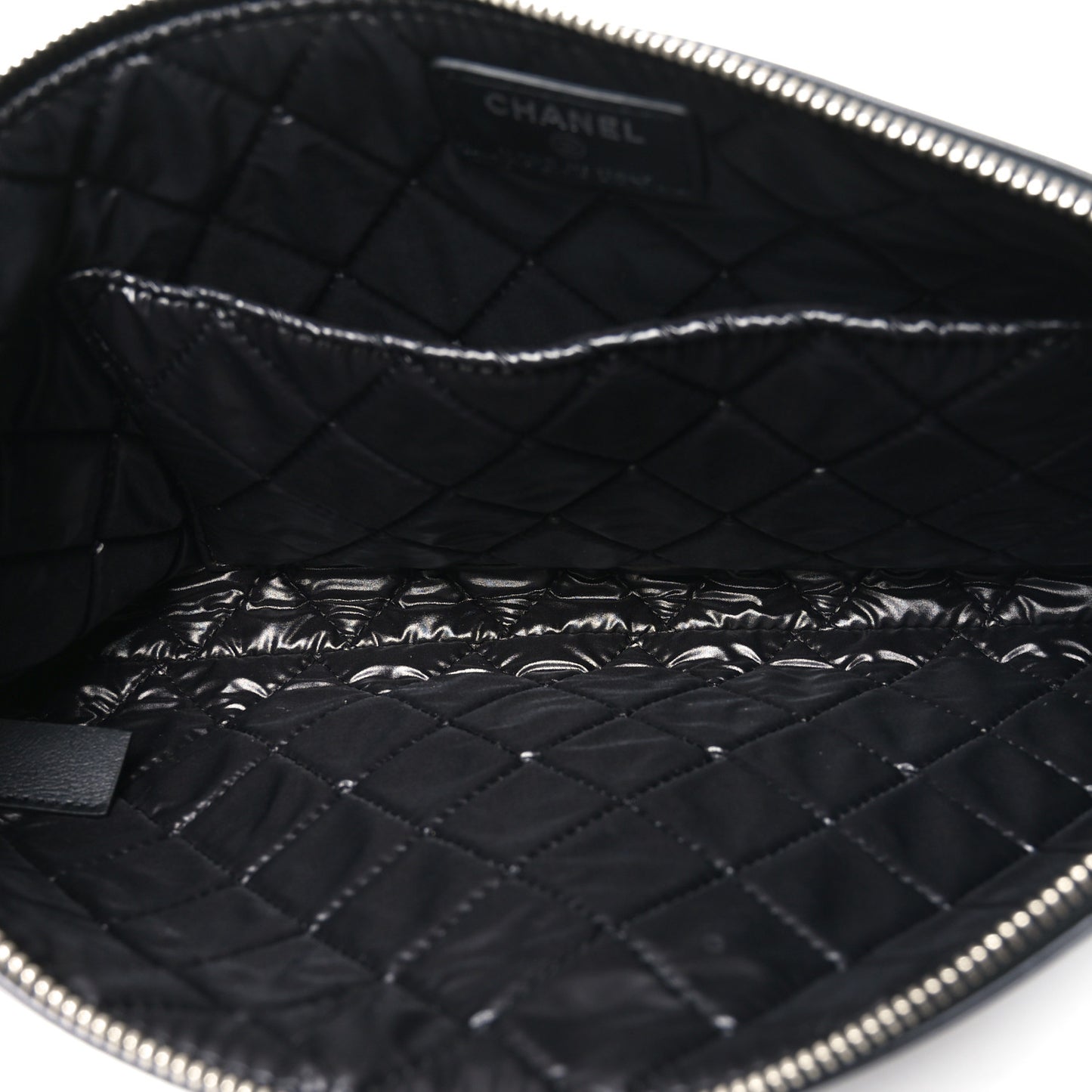 Metallic Calfskin Keyboard Pouch Black