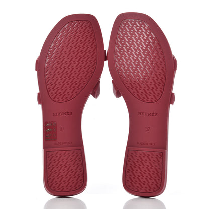 Hermes Rubber Aloha Sandals 37 Rose Baie 5 of 9