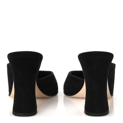 Chanel Suede Kidskin Patent Calfskin Mules 40 Black 6 of 11