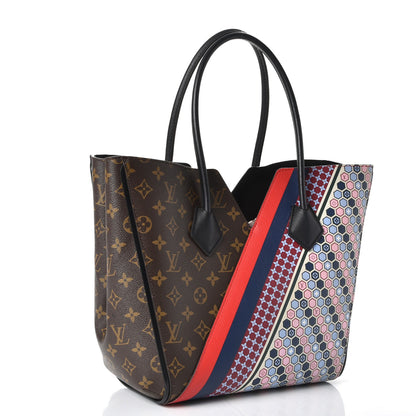 Louis Vuitton Calfskin Monogram Kimono Tote MM Rose 3 of 12