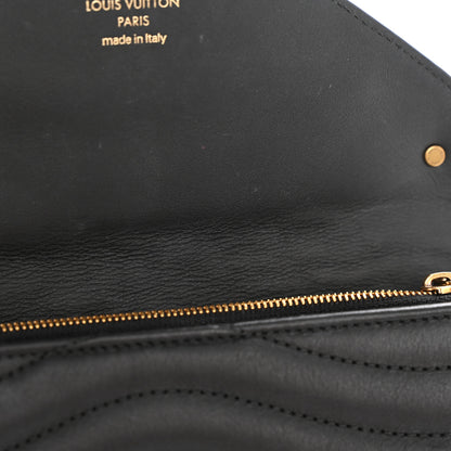 Louis Vuitton Calfskin Love Lock New Wave Long Wallet Black 9 of 10