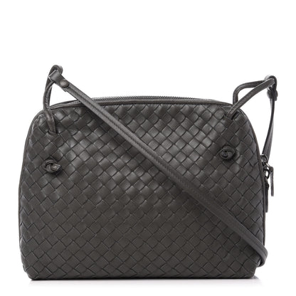 Bottega Veneta Nappa Intrecciato Pillow Crossbody Messenger Light Grey 1 of 13