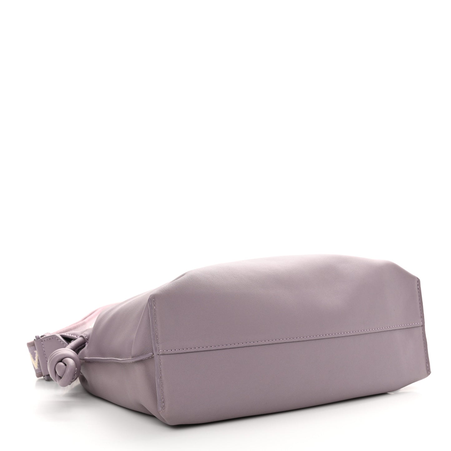 Calfskin Monochrome Flamenco Knot Clutch Pale Aubergine Glaze