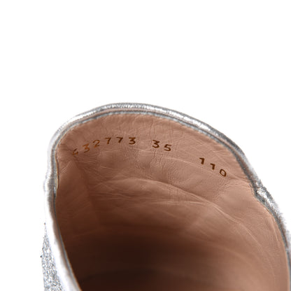 Gucci Glitter Womens Princetown Slippers 35 Silver 8 of 8