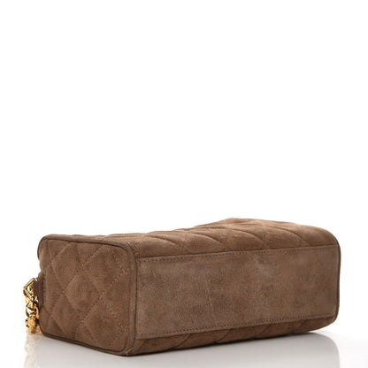 Chanel Suede Quilted Tassel Camera Case Brown 4 of 11