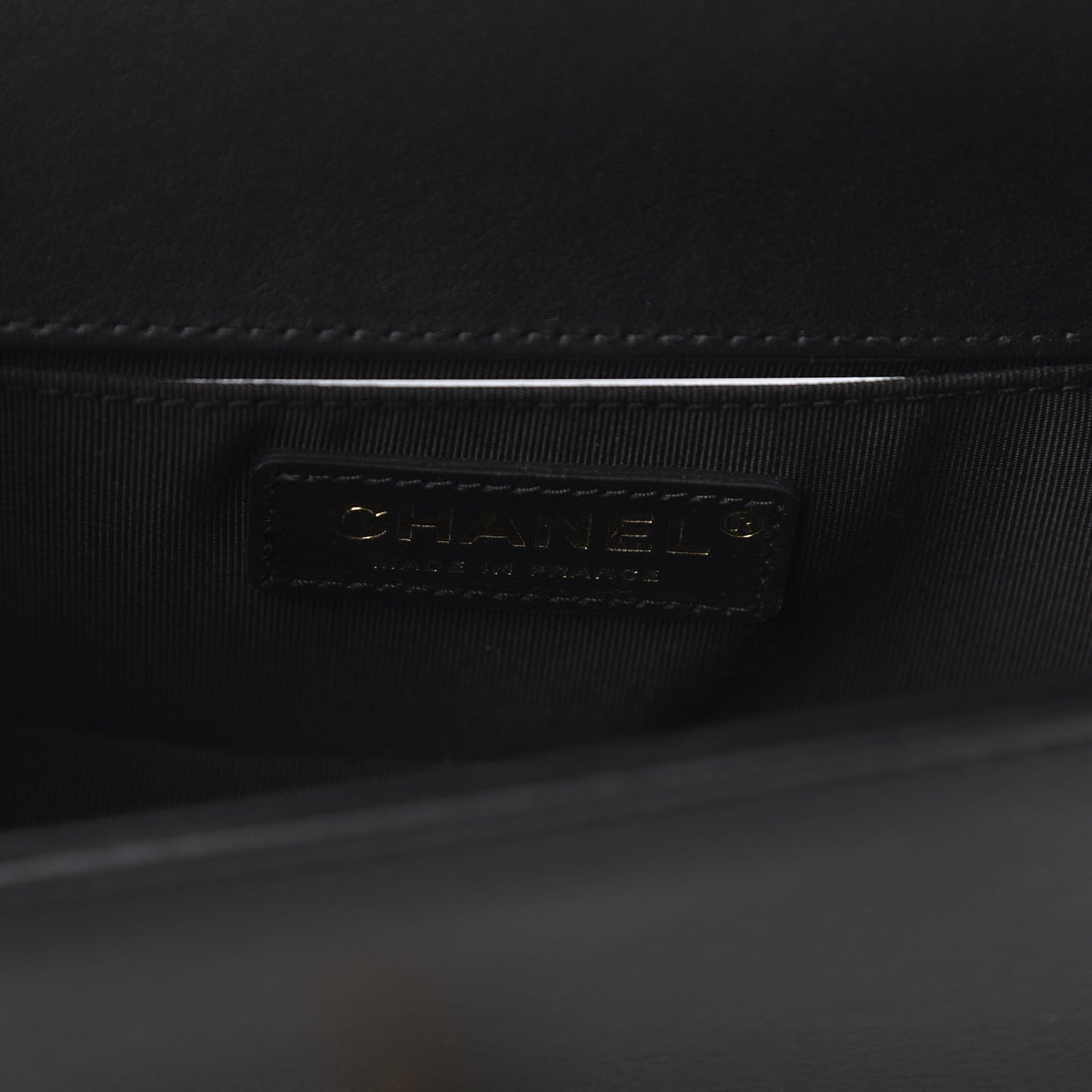 Calfskin Small Boy Logo Top Handle Flap Black