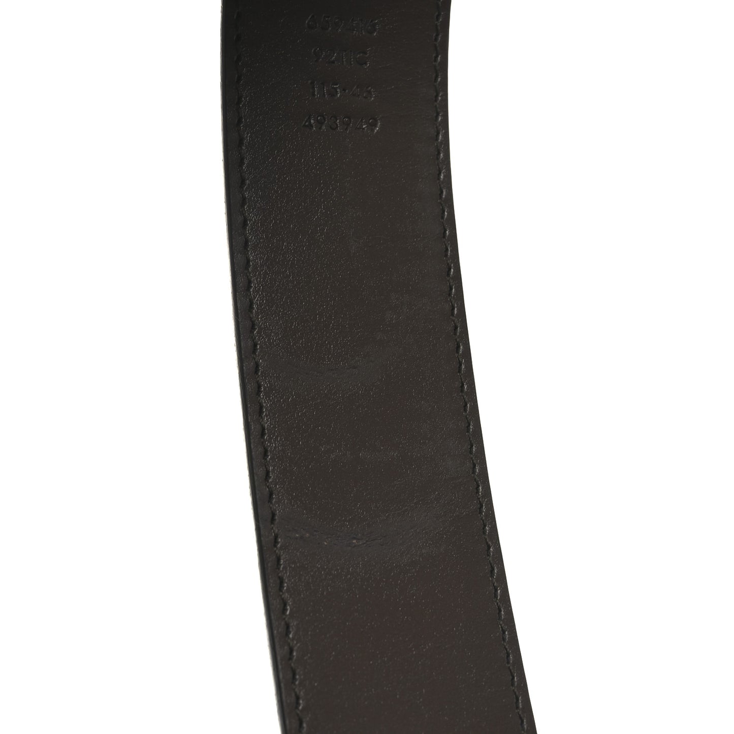 GG Supreme Monogram Plutone Calfskin Double G Reversible 37mm Belt 115 46 Beige Ebony New Acero