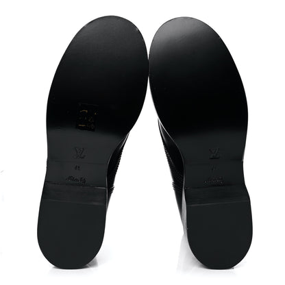 Louis Vuitton Calfskin Monogram Metropolis Flat Ranger Boots 41 Black 5 of 8