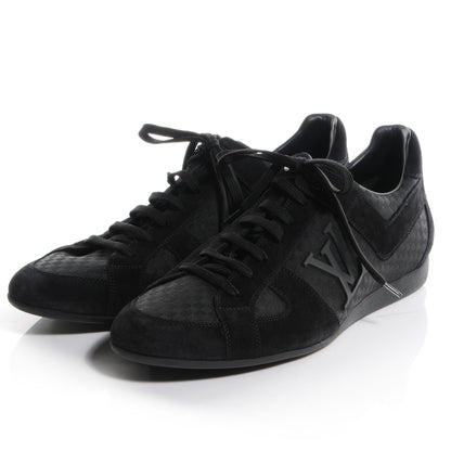 Louis Vuitton Suede Mini Damier Vibes Sneaker 10.5 Black 3 of 7