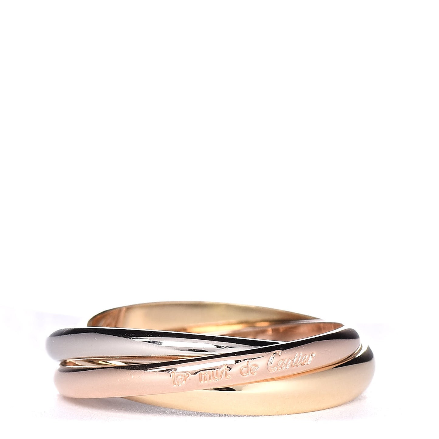 18K Pink Yellow White Gold Small Les Must De Trinity Ring 52 6