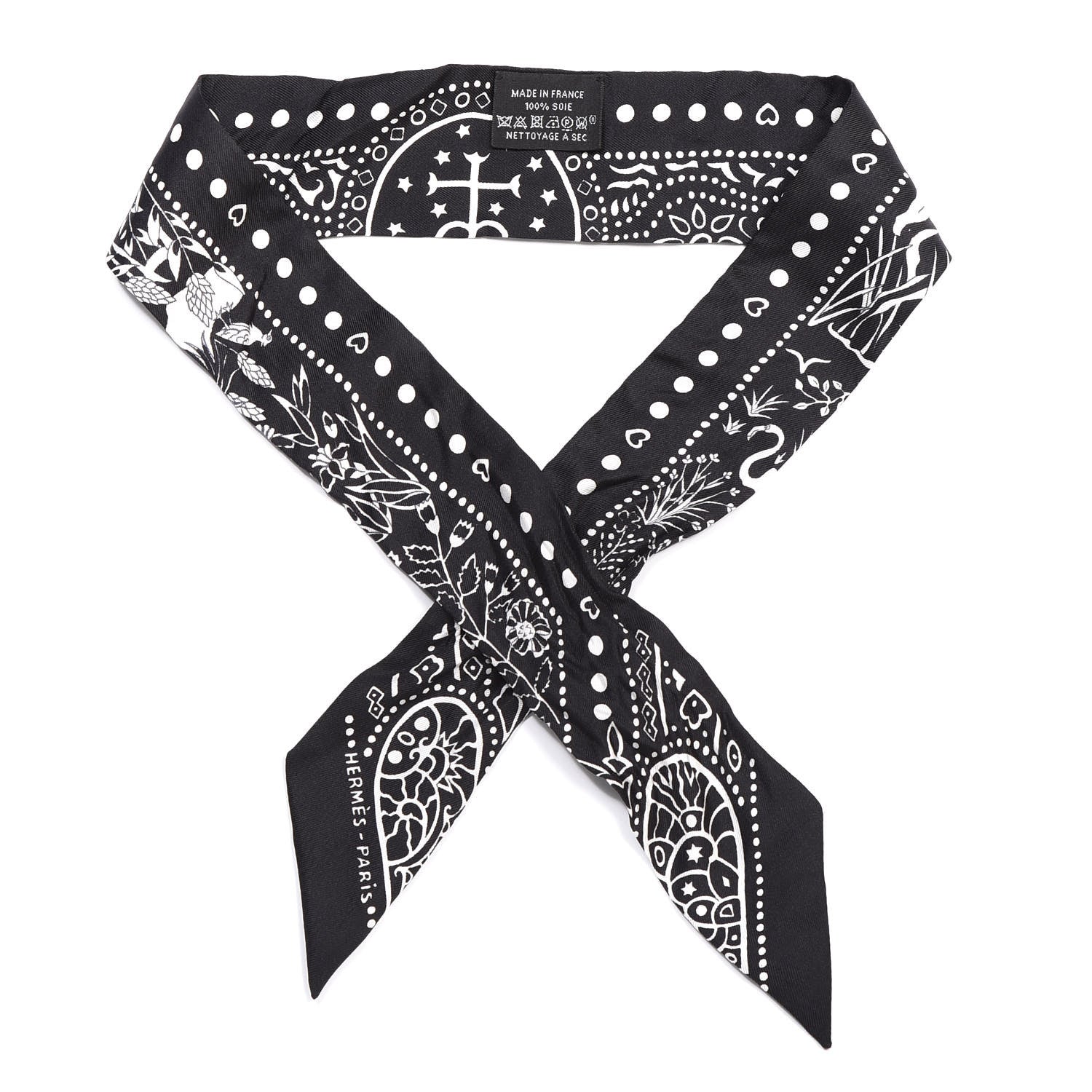 Hermes Silk Entre Ciel Et Mer Twilly Black White 1 of 3