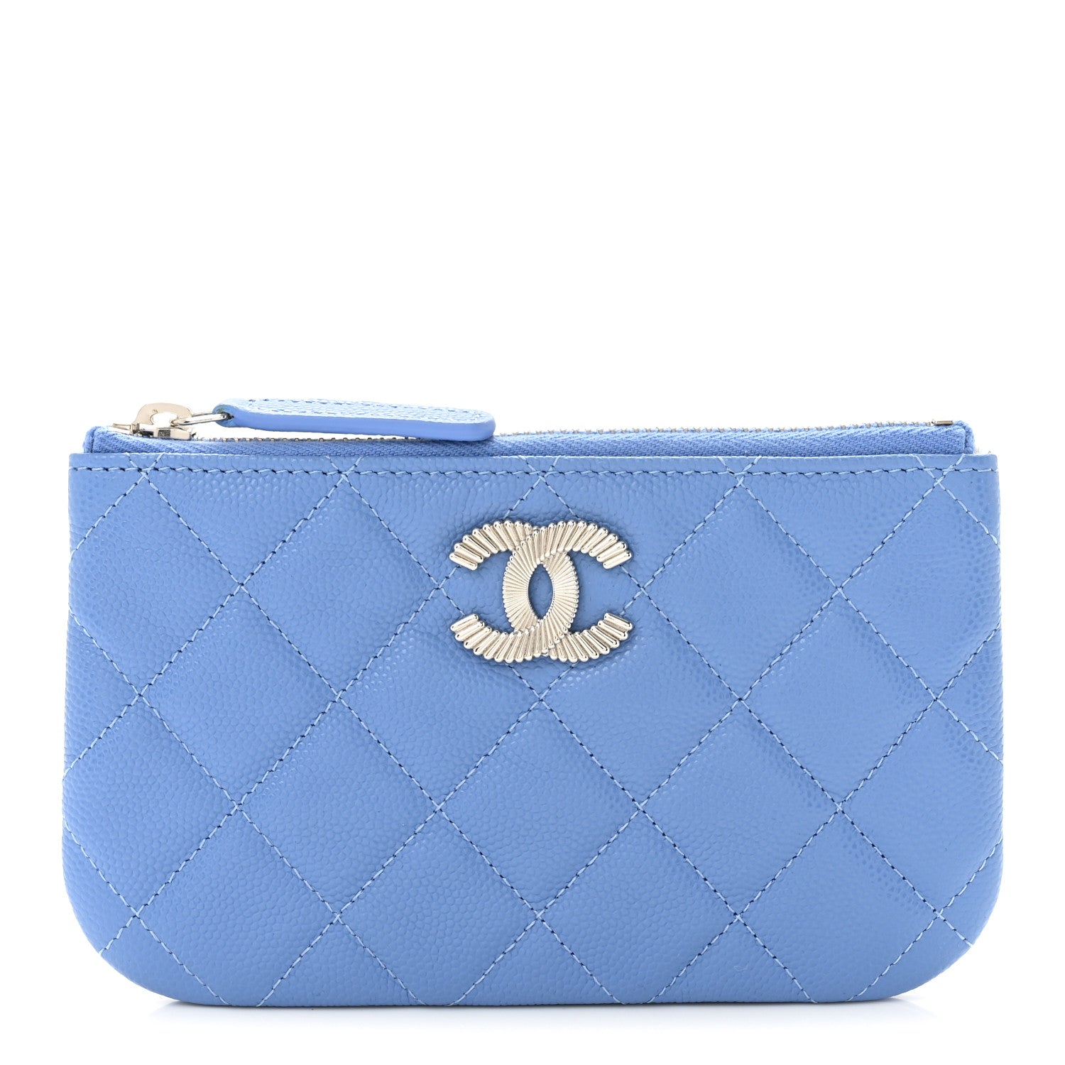 Chanel Caviar Quilted Coco Candy Small Cosmetic Case Blue 1 of 7