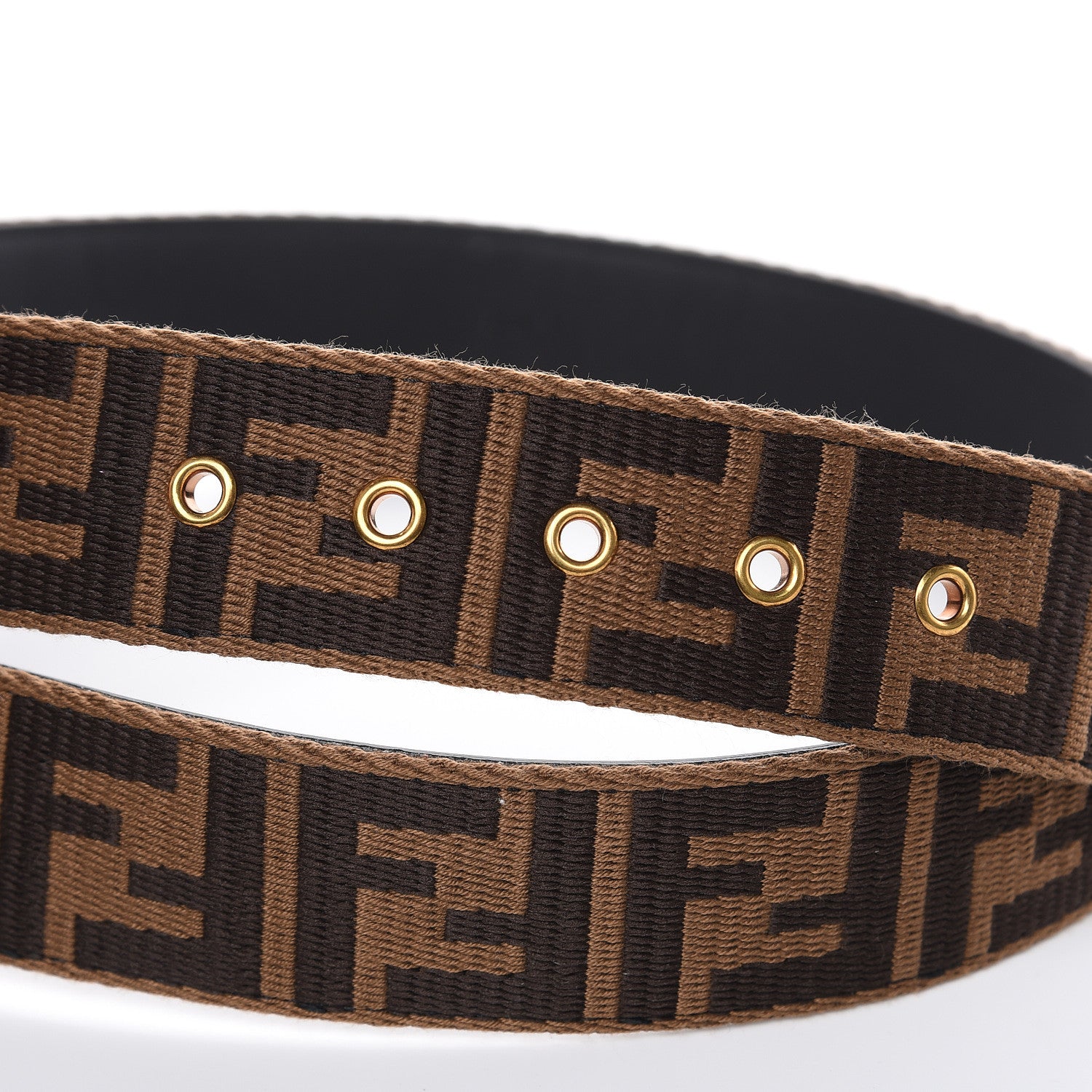 Fendi Ribbon Vitello Century FF 1974 Belt 95 38 Fango Moro 5 of 7