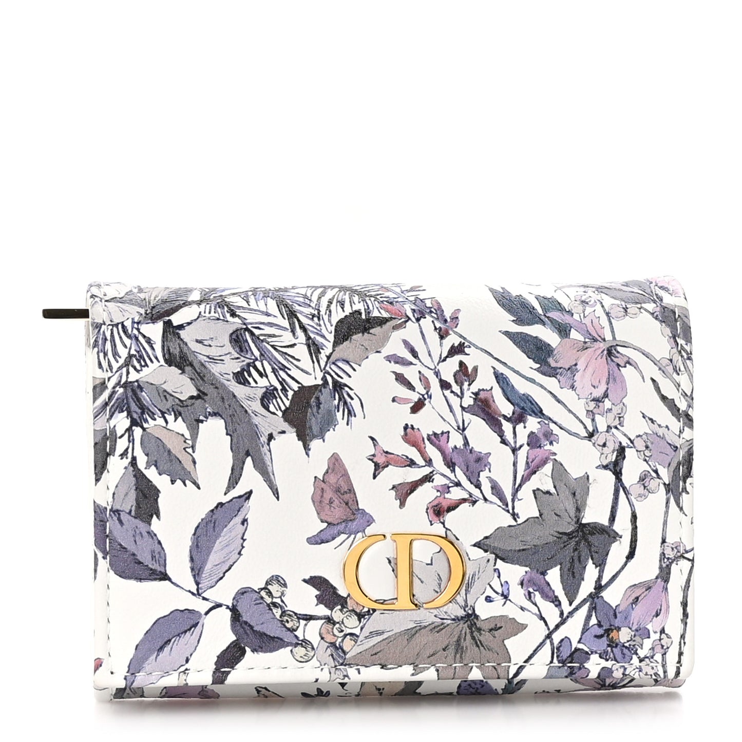 Calfskin Print Caro XS Wallet White Multicolor