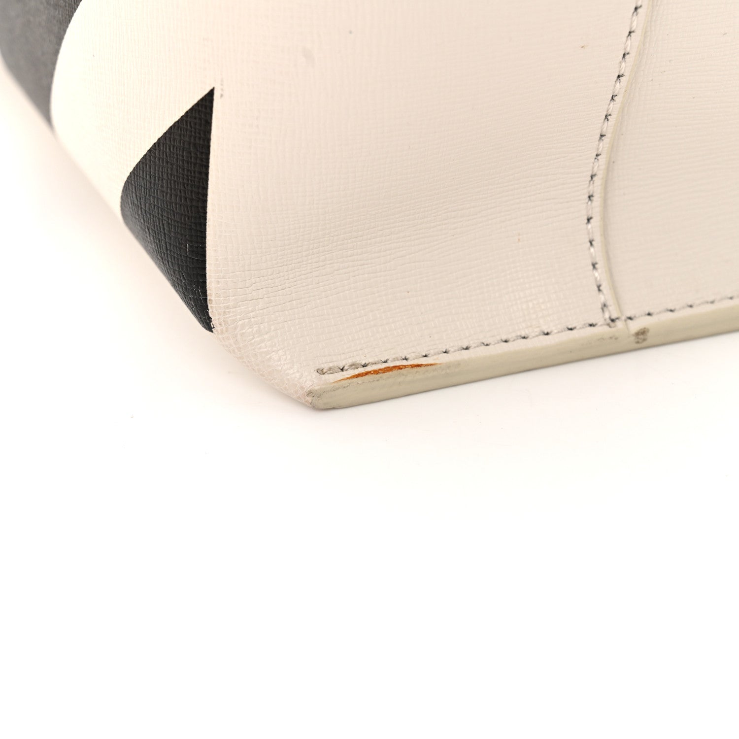 Off-White Saffiano Striped Diag Binder Crossbody White 16 of 16